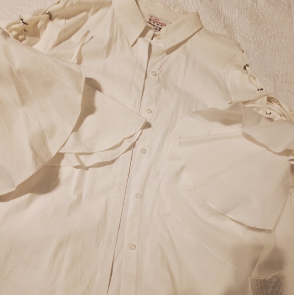 Linea Donna Women's  Button down Shirt White  Size Large - Picture 6 of 9